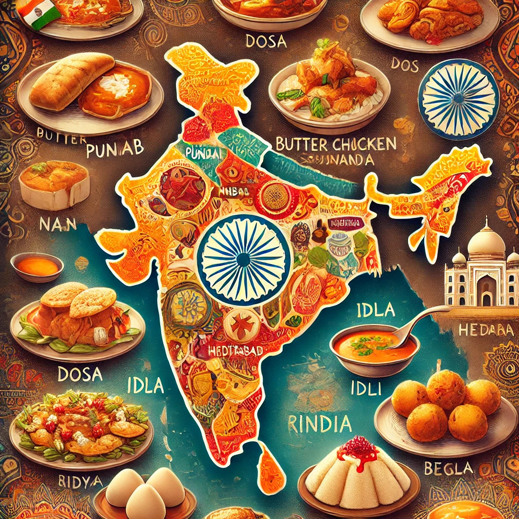 Indian delicious foods and their famous regions