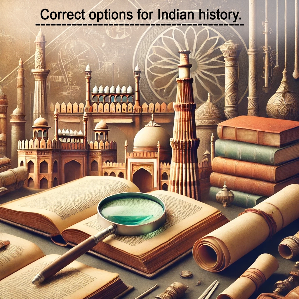 Correct options for Indian history